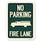 Signmission No Parking Fire Lane Fire Truck Heavy-Gauge Alum Rust Proof Parking Sign, 18" x 24", A-1824-23739 A-1824-23739 - alternate 1